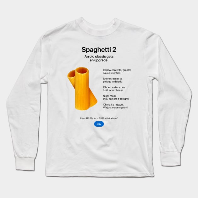 Spaghetti 2 Long Sleeve T-Shirt by Daniel Spenser